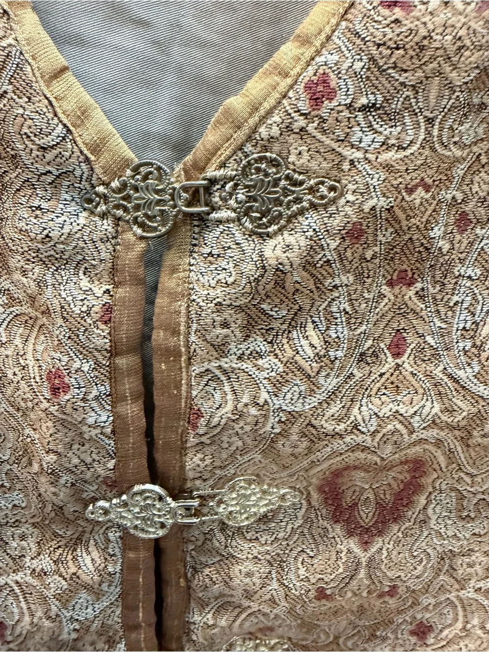 Golden Brocade Regal Pattern REN Fair Vest XL